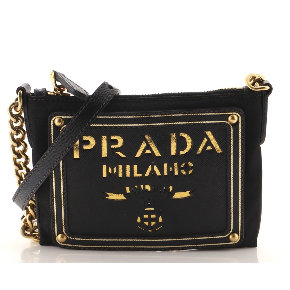 Prada Tessuto Oro Crossbody Bag